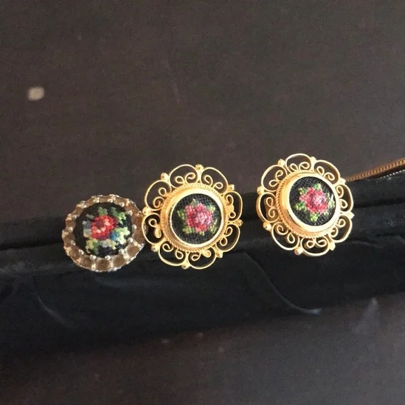 Vintage La France bags with earrings - Picture 6 of 7